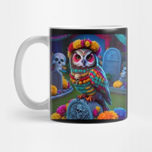 Day Of The Dead Owl Mug